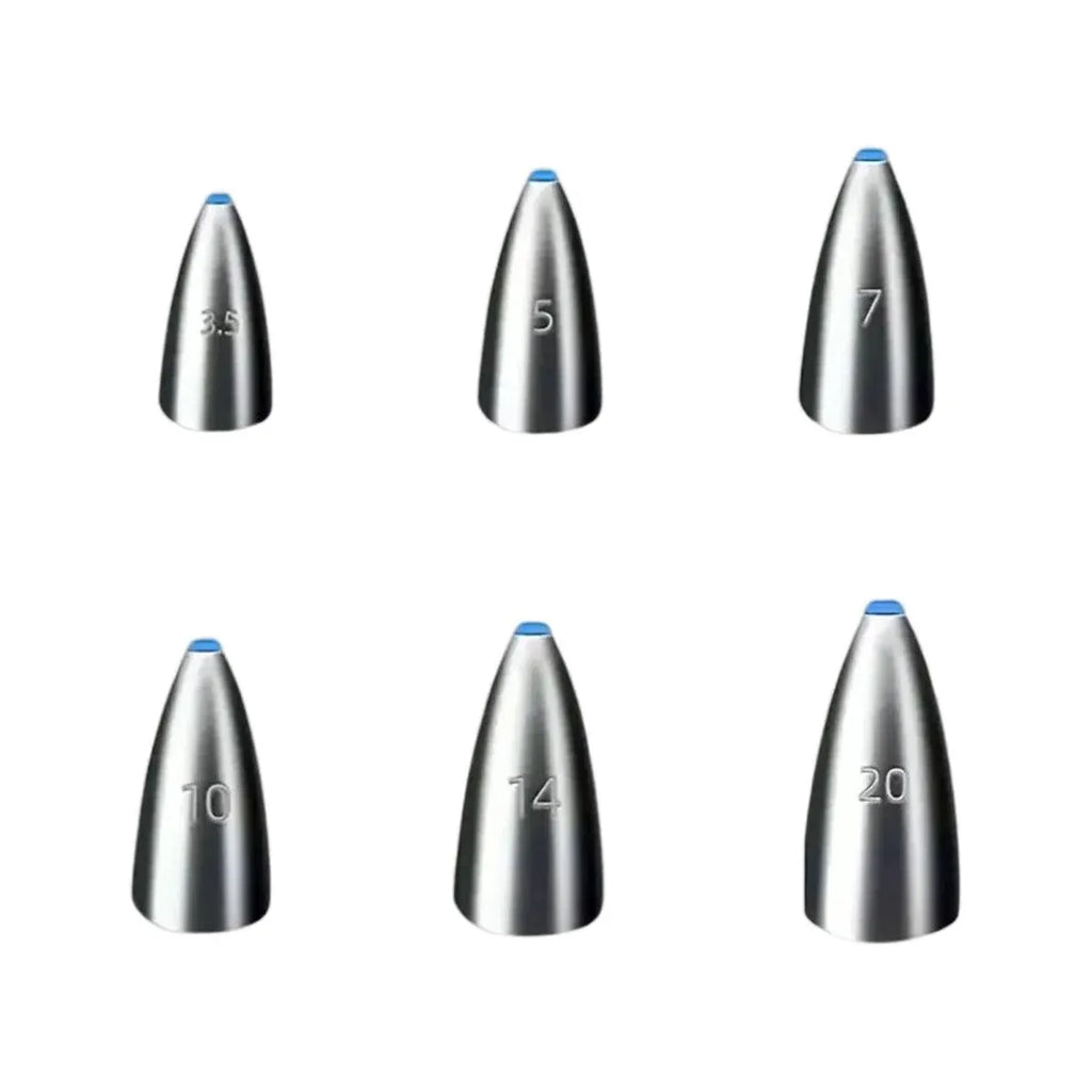 Carbon Steel Fishing Bullet Weight Plastic Core Soft Sinkers Tackle Accessories
