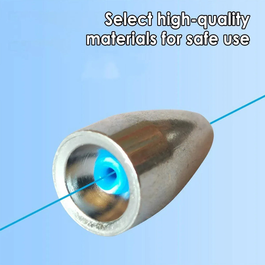 Carbon Steel Fishing Bullet Weight Plastic Core Soft Sinkers Tackle Accessories