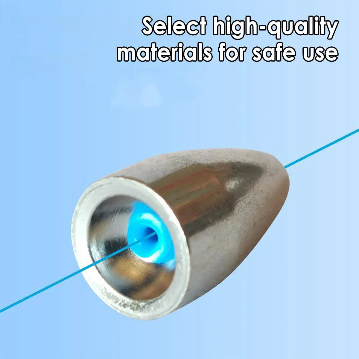 Carbon Steel Fishing Bullet Weight Plastic Core Soft Sinkers Tackle Accessories