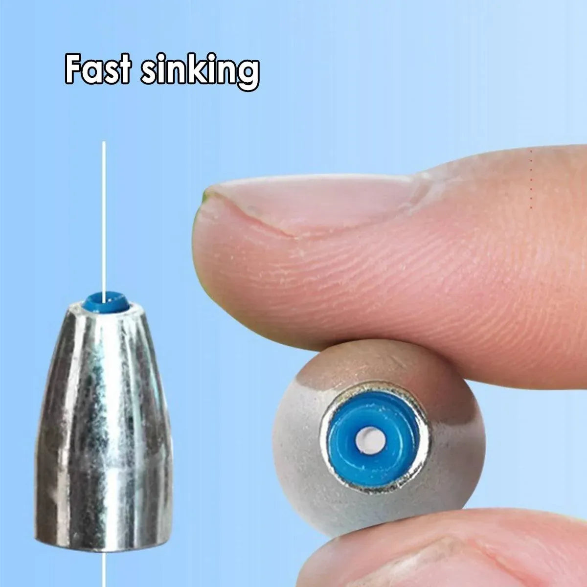 Carbon Steel Fishing Bullet Weight Plastic Core Soft Sinkers Tackle Accessories