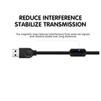 Usb Extension Data Cable 2.0 A Male To A Female Long Cord For Macbook & Computer - 10 m