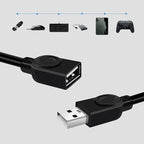 Usb Extension Data Cable 2.0 A Male To A Female Long Cord For Macbook & Computer - 3 m