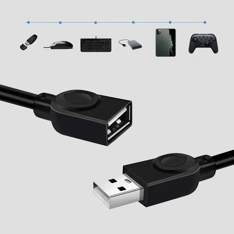 Usb Extension Data Cable 2.0 A Male To A Female Long Cord For Macbook & Computer - 3 m
