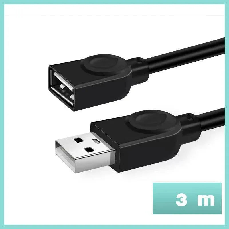 Usb Extension Data Cable 2.0 A Male To A Female Long Cord For Macbook & Computer - 3 m