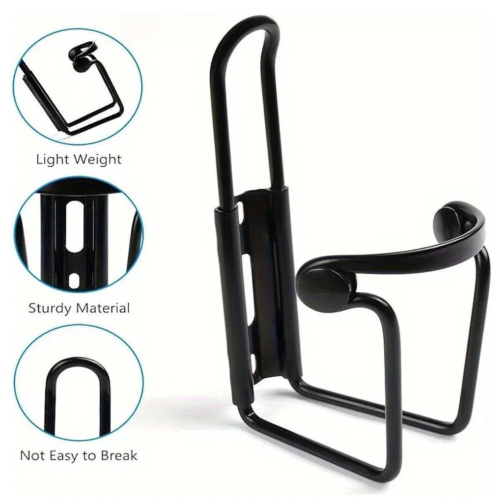Durable Aluminum Alloy Water Bottle Holder for MTB Bike Bicycle Cycling Cage - Black