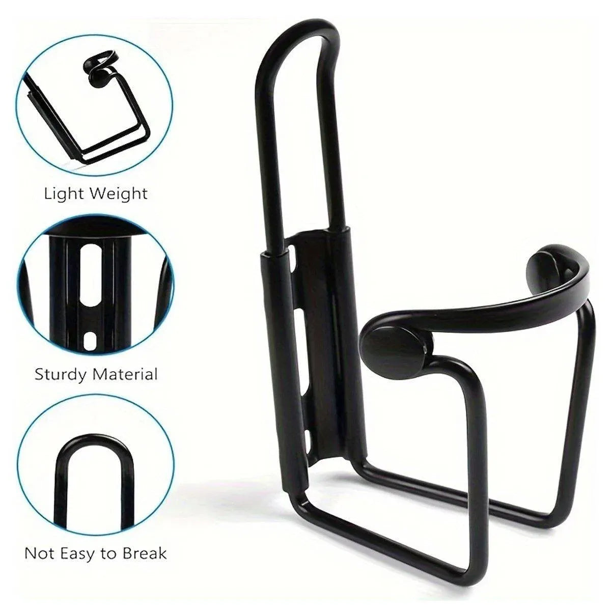 Durable Aluminum Alloy Water Bottle Holder for MTB Bike Bicycle Cycling Cage - Black
