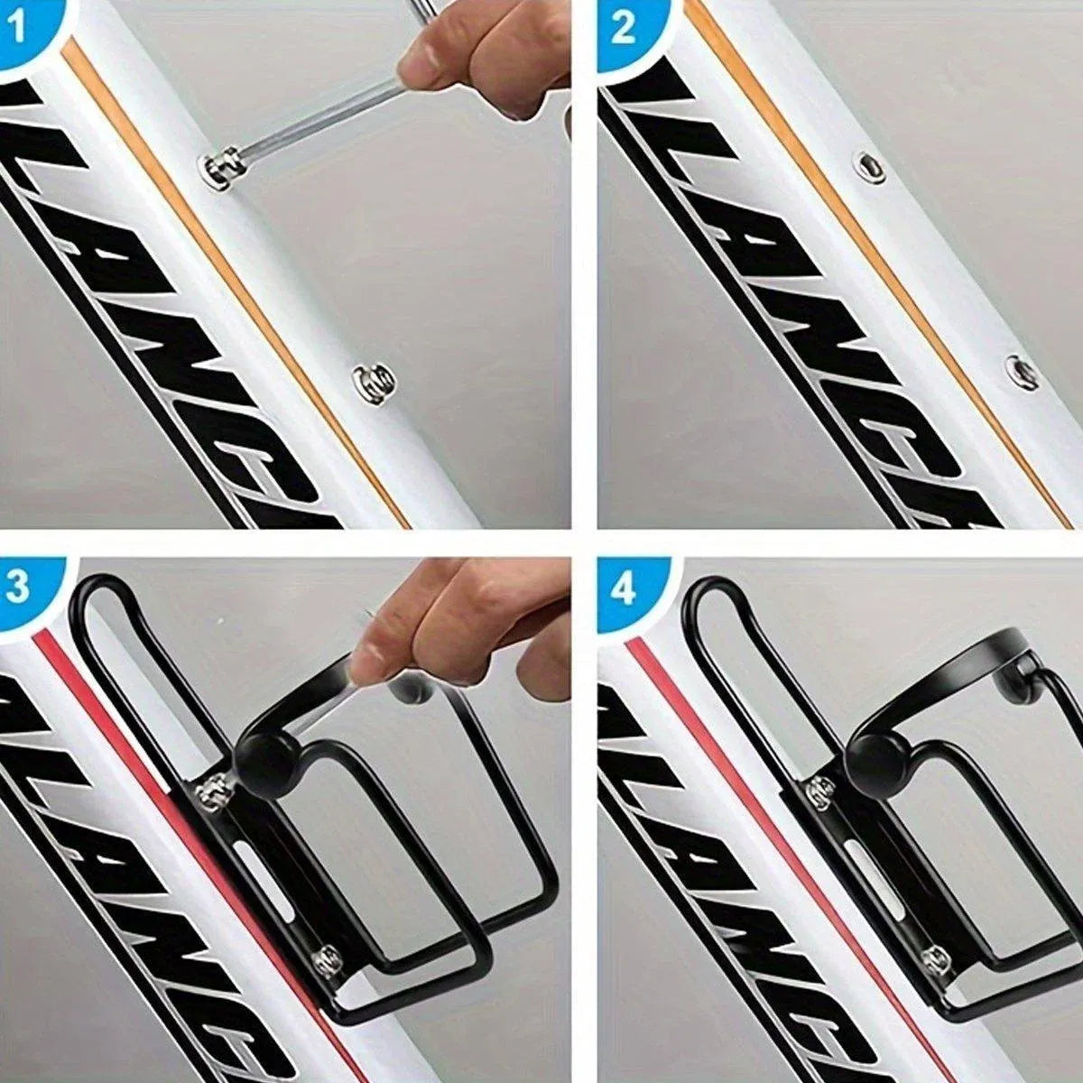 Durable Aluminum Alloy Water Bottle Holder for MTB Bike Bicycle Cycling Cage - Black