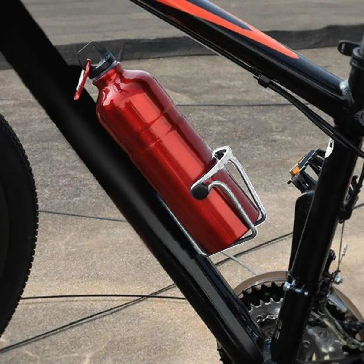 Durable Aluminum Alloy Water Bottle Holder for MTB Bike Bicycle Cycling Cage - Black