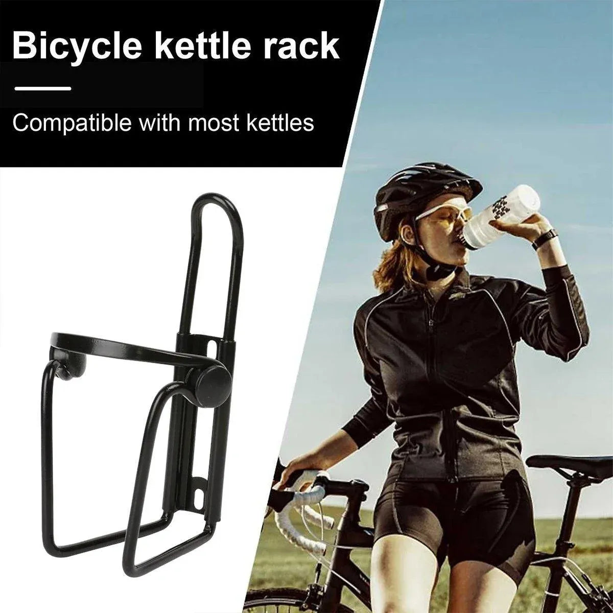 Durable Aluminum Alloy Water Bottle Holder for MTB Bike Bicycle Cycling Cage - Black