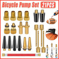 21pcs Bicycle Valve Adapter Set Universal Bike Tire Valve Converter Group Kit