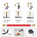 21pcs Bicycle Valve Adapter Set Universal Bike Tire Valve Converter Group Kit