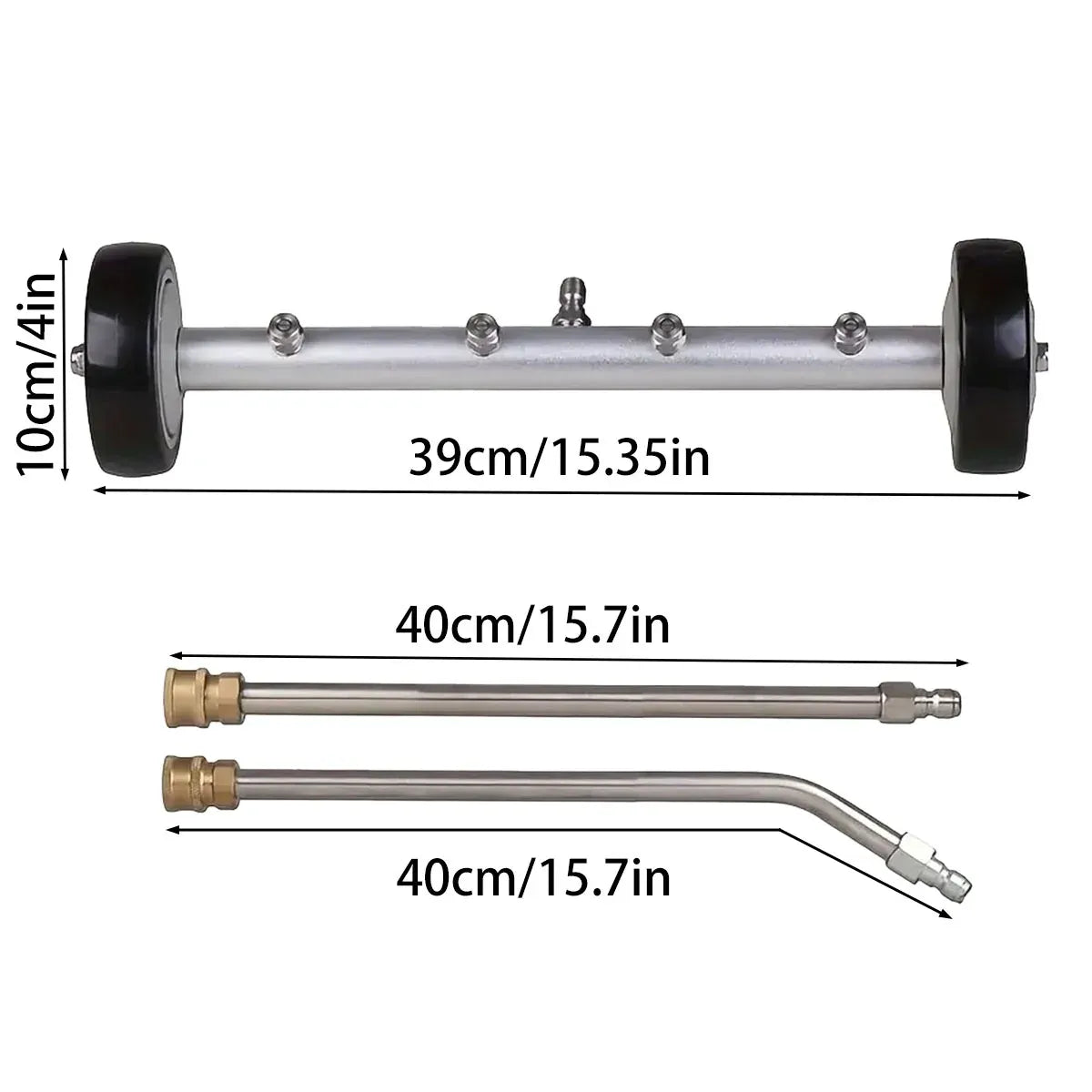High Pressure Washer Surface Cleaner Attachment For Floor Car Chassis Cleaning