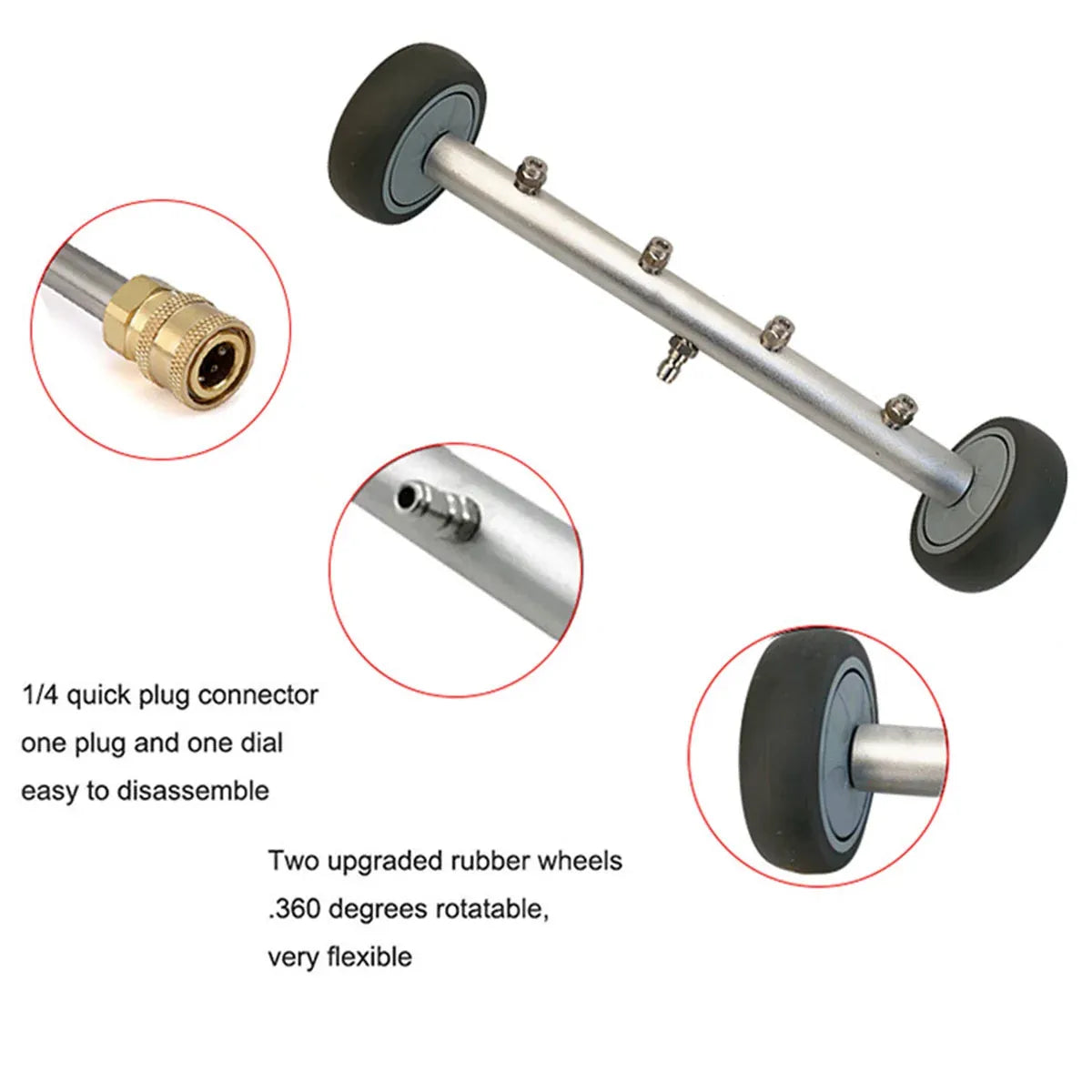 High Pressure Washer Surface Cleaner Attachment For Floor Car Chassis Cleaning