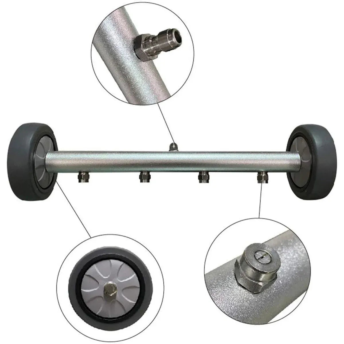 High Pressure Washer Surface Cleaner Attachment For Floor Car Chassis Cleaning