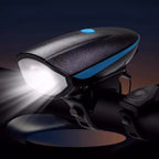 1-Piece Rechargeable Bicycle Headlight with Horn