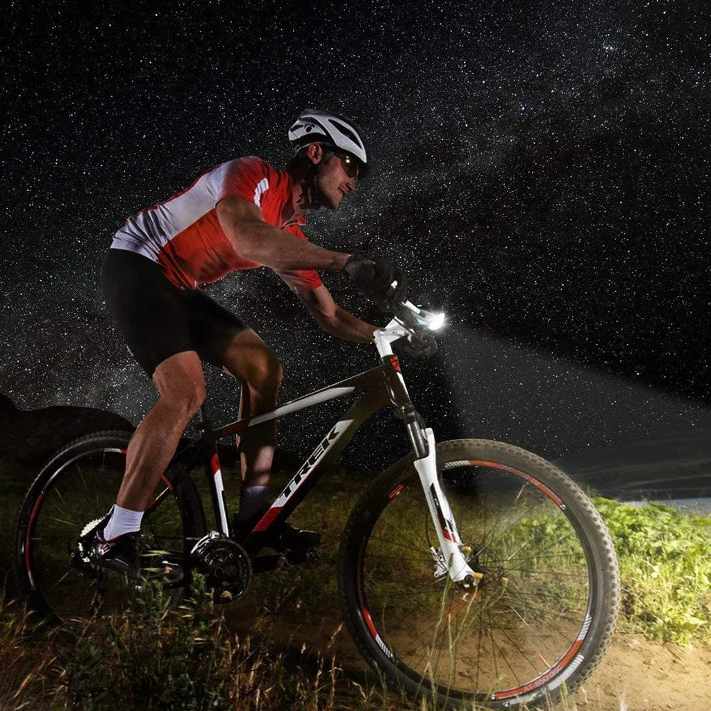 1-Piece Rechargeable Bicycle Headlight with Horn