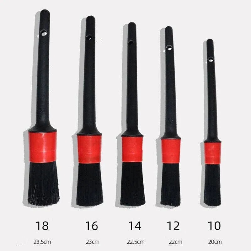 5pcs Car Detailing Brush Set for Interior Cleaning Vents Dashboard and Wheels
