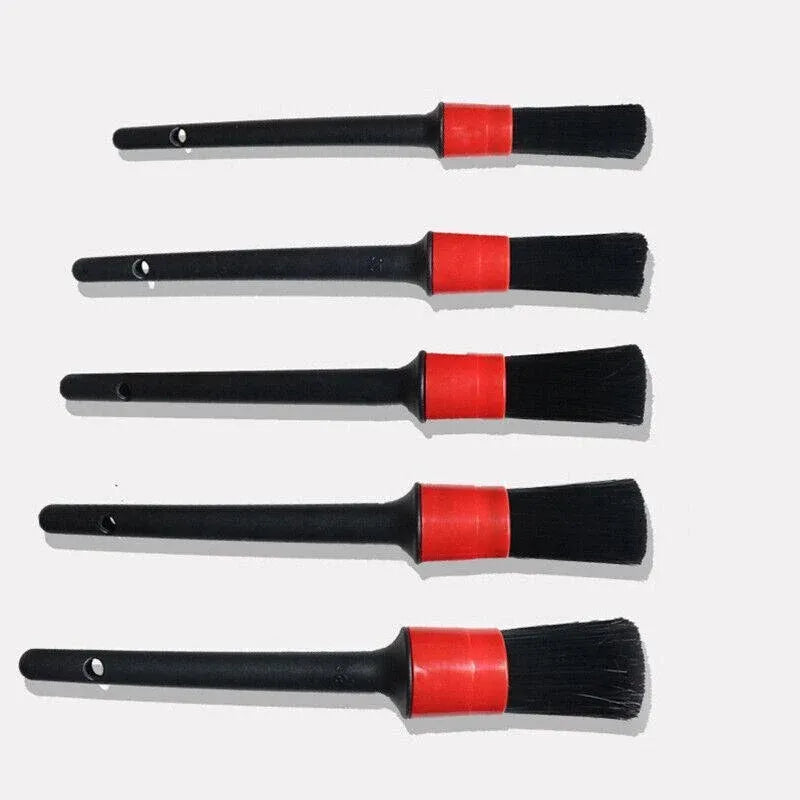 5pcs Car Detailing Brush Set for Interior Cleaning Vents Dashboard and Wheels