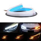 2X 60Cm Car Led Strip Drl Turn Signal Switchback Indicator Daytime Running Light