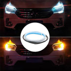 2X 60Cm Car Led Strip Drl Turn Signal Switchback Indicator Daytime Running Light