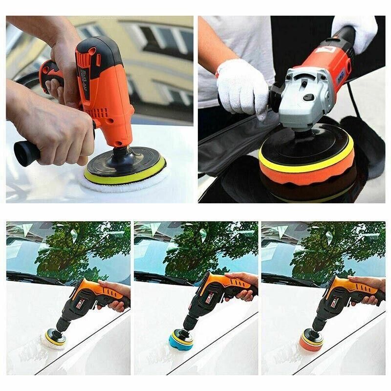 22Pcs 3" Buffing Waxing Polishing Sponge Pads Kit Set For Car Polisher Drill Au