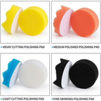 22Pcs 3" Buffing Waxing Polishing Sponge Pads Kit Set For Car Polisher Drill Au