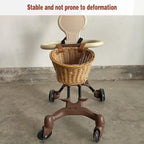 Mini Bike Handlebar Basket Woven Storage for Small or Lightweight Bicycles
