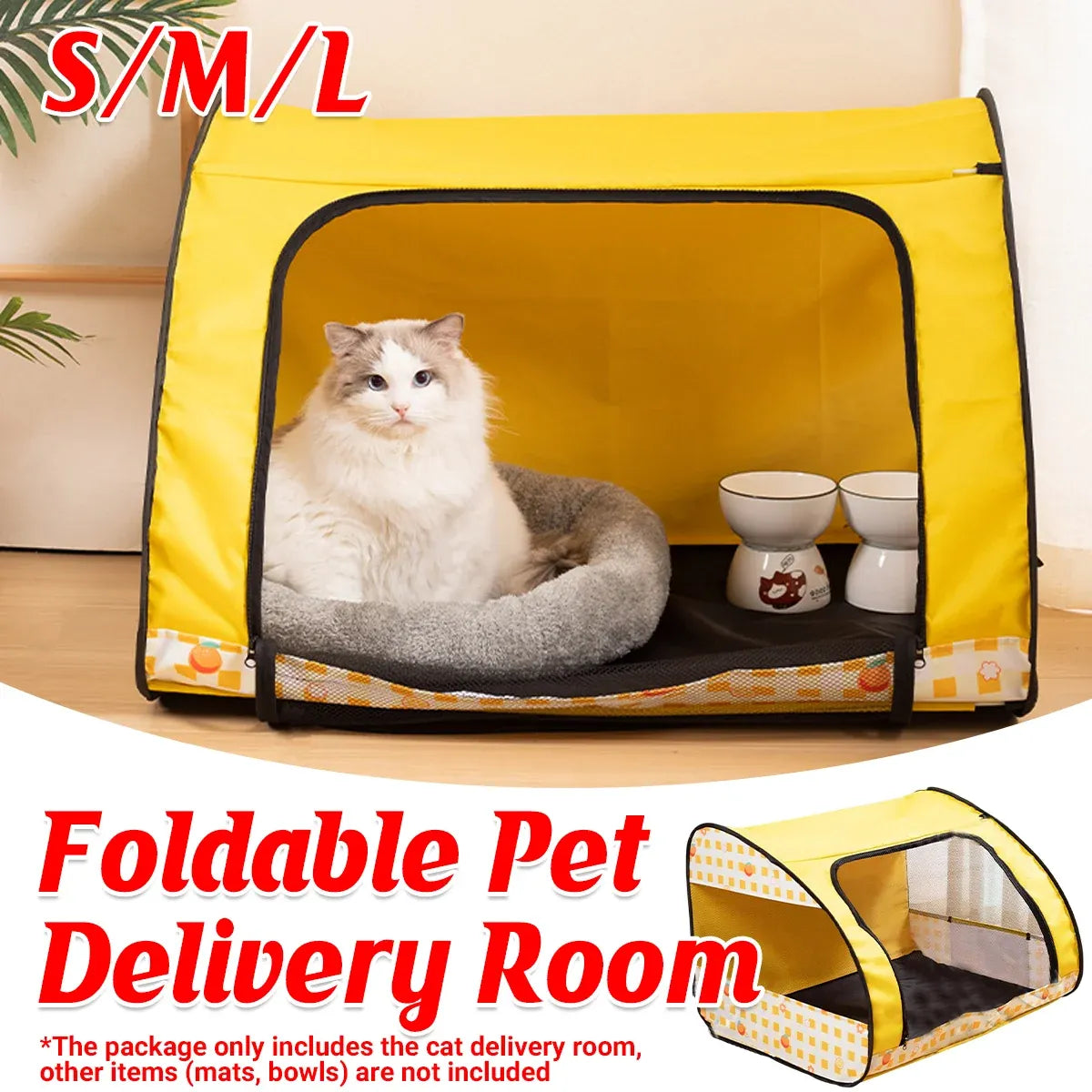 Foldable Pet Tent Large Cat Nest Indoor Cage Enclosure Kitten Delivery Space - M