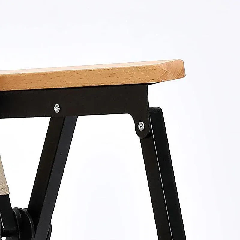 Portable Outdoor Folding Chair Light Aluminum Alloy Stool for Camping Picnic - Black