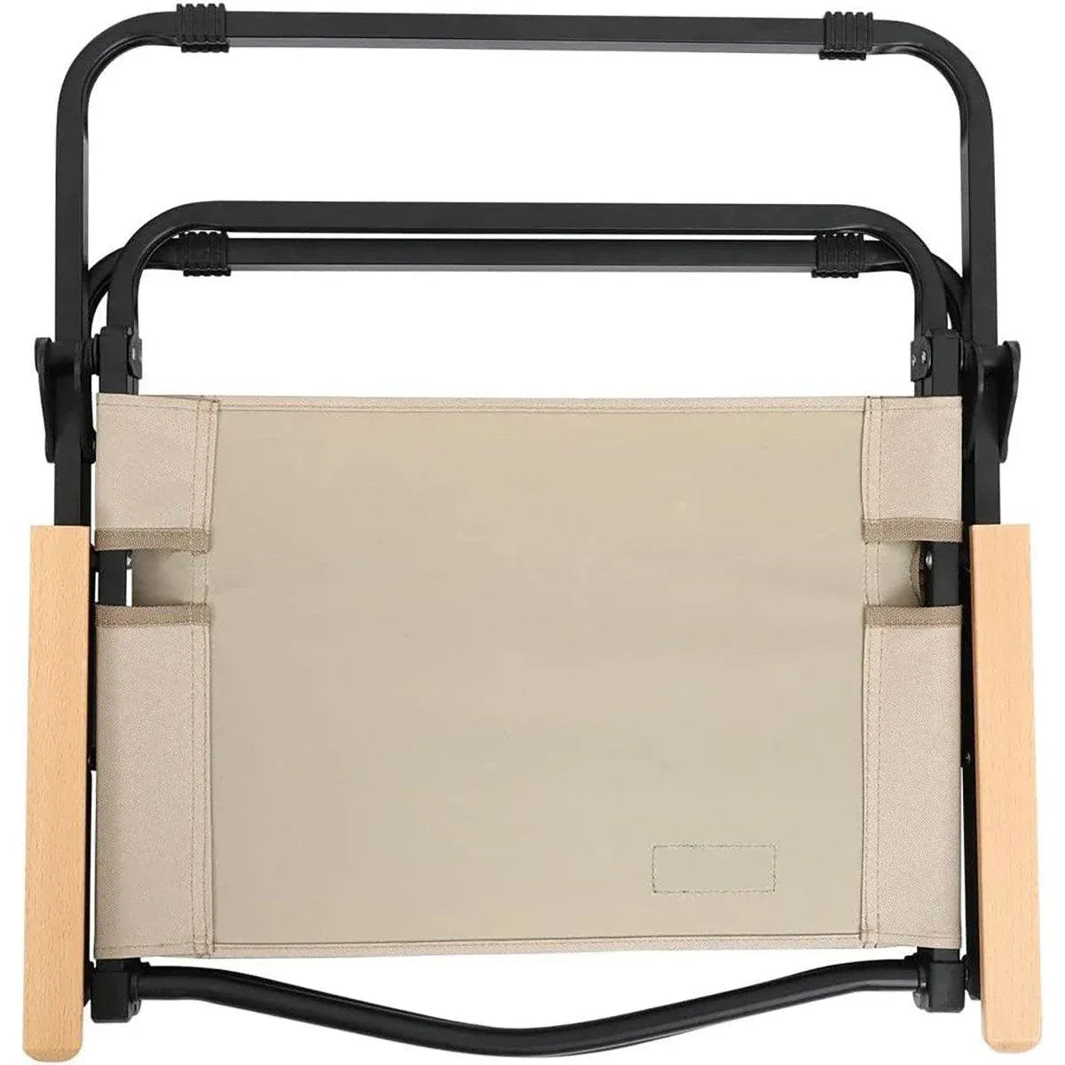 Portable Outdoor Folding Chair Light Aluminum Alloy Stool for Camping Picnic - Black