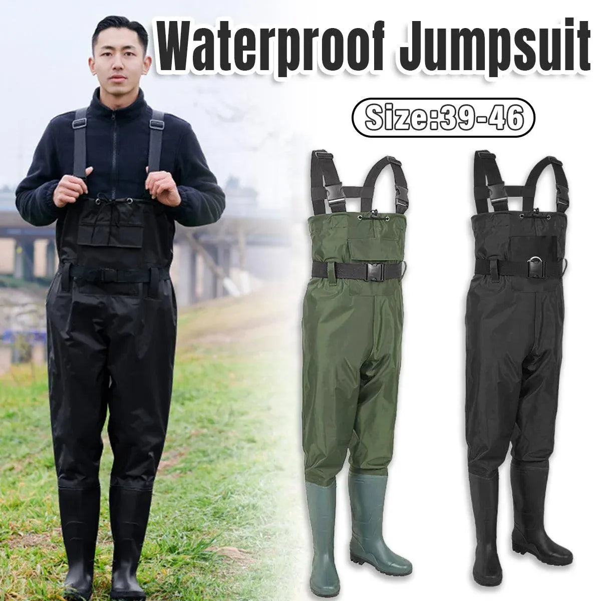 Waterproof Ultra Light Breathable Wading Pants Nylon Half Length Gear - Army green-43