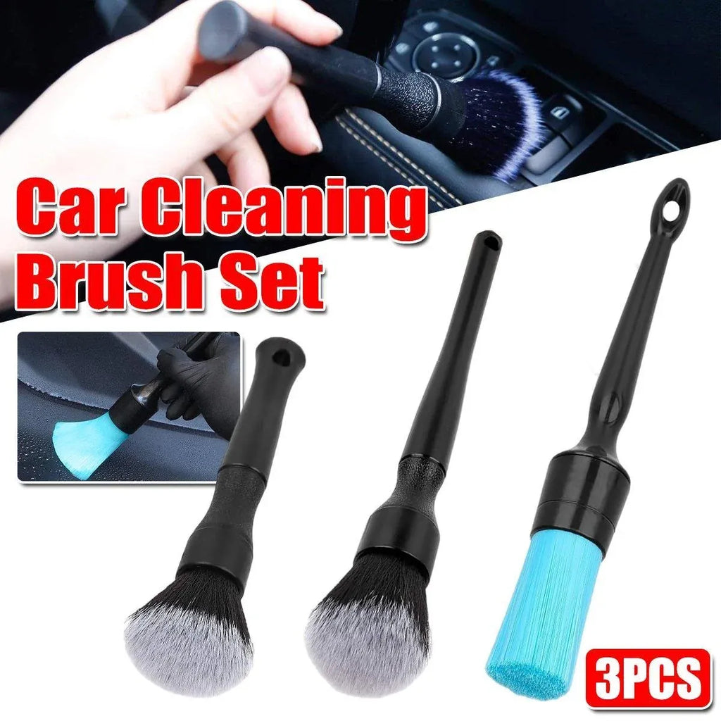 3PCS Car Cleaning Brush Car Detailing Brushes Kit For Dashboard Air Conditioner