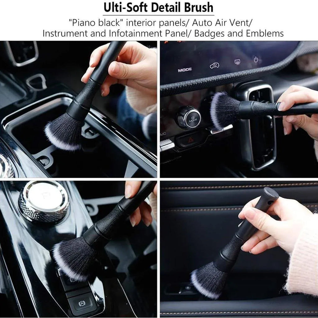 3PCS Car Cleaning Brush Car Detailing Brushes Kit For Dashboard Air Conditioner