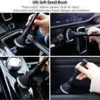 3PCS Car Cleaning Brush Car Detailing Brushes Kit For Dashboard Air Conditioner