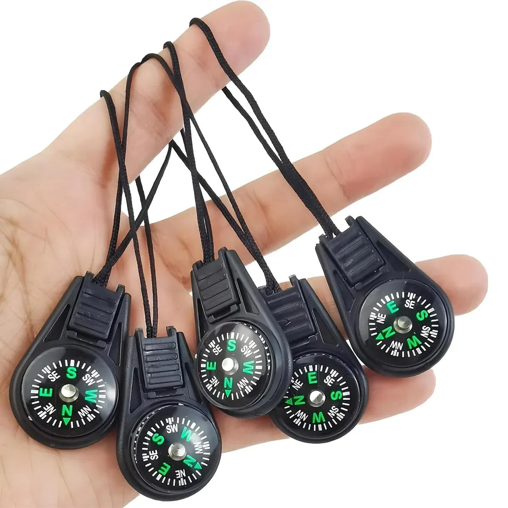 20PCS Portable Mini Survival Compass for Camping Hiking Adventure Navigation
