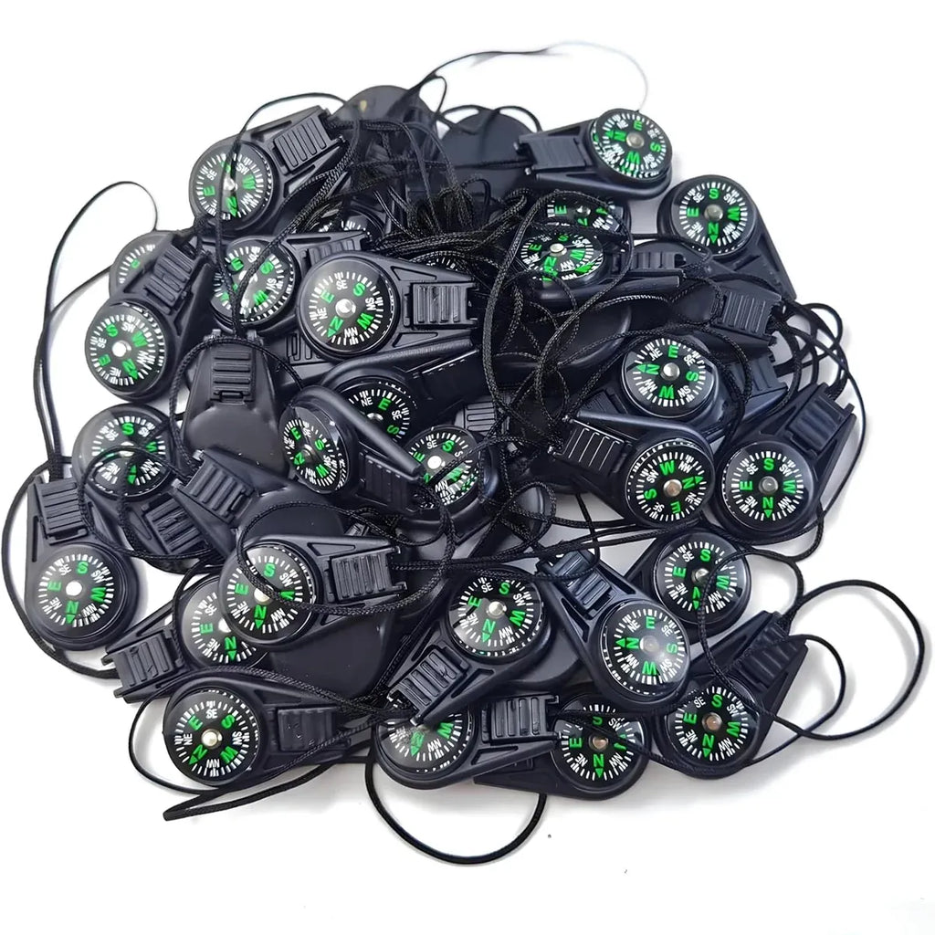 20PCS Portable Mini Survival Compass for Camping Hiking Adventure Navigation