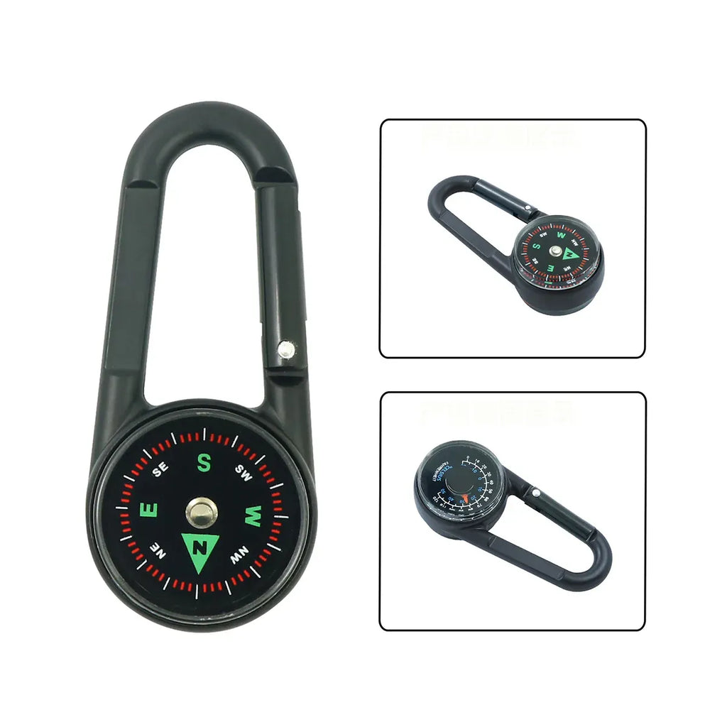 Compass Double Sided Portable Hiking Climbing Guide with Buckle Outdoor