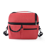 Insulated Lunch Bag Box Tote Cooler For Women Men Hot Cold Food Thermal - Red