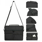 Insulated Lunch Bag Box Tote Cooler For Women Men Hot Cold Food Thermal - Red