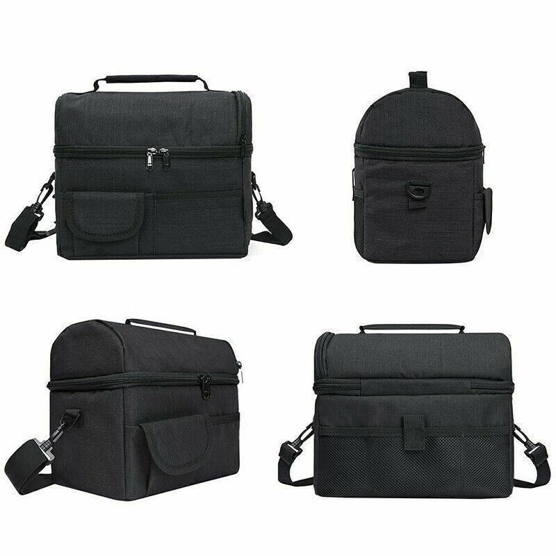 Insulated Lunch Bag Box Tote Cooler For Women Men Hot Cold Food Thermal - Rose Red