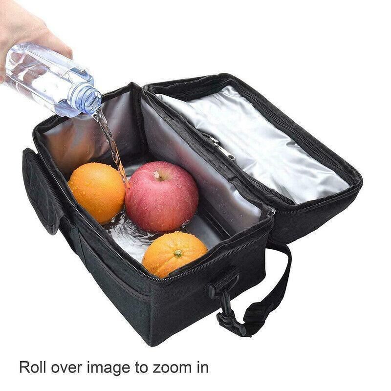Insulated Lunch Bag Box Tote Cooler For Women Men Hot Cold Food Thermal - Wine Red