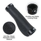 Mountain Bike Handlebar Grips Lock On Horn Style Grip Cover with Bar Ends Pair