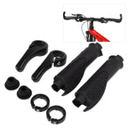 Mountain Bike Handlebar Grips Lock On Horn Style Grip Cover with Bar Ends Pair
