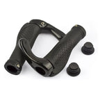 Mountain Bike Handlebar Grips Lock On Horn Style Grip Cover with Bar Ends Pair