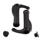 Mountain Bike Handlebar Grips Lock On Horn Style Grip Cover with Bar Ends Pair