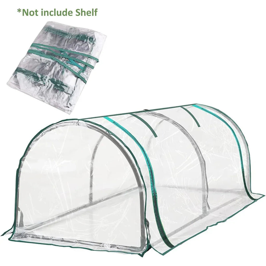 PVC Greenhouse Cover Replacement Plant Tent Garden Shelter No Frame - Transparent