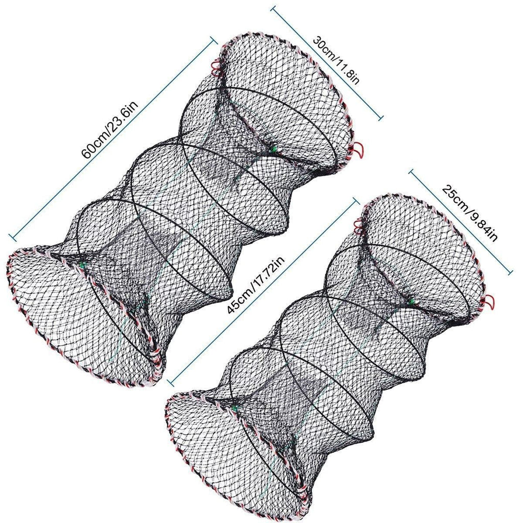 2PCS Shrimp Crab Lobster Fishing Net Fish Trap Cage for Carp Crucian Breeding