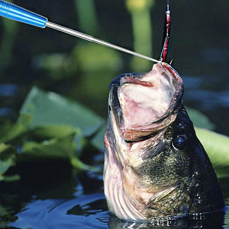 Fishing Hook Remover Stainless Steel Fishhook Dehooker Hook Detacher Extractor - Black