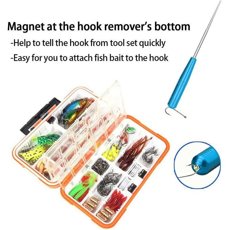 Fishing Hook Remover Stainless Steel Fishhook Dehooker Hook Detacher Extractor - Black