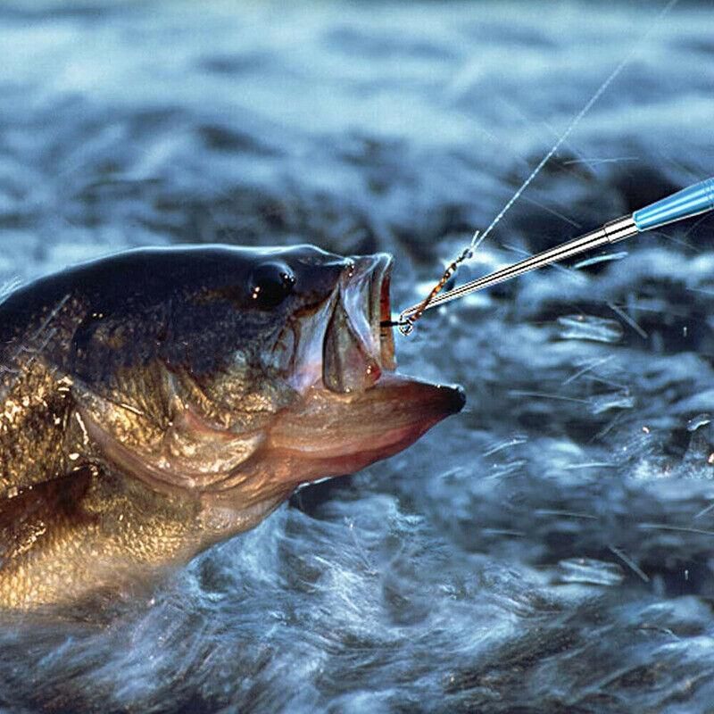 Fishing Hook Remover Stainless Steel Fishhook Dehooker Hook Detacher Extractor - Black